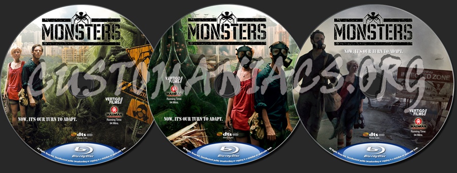 Monsters blu-ray label