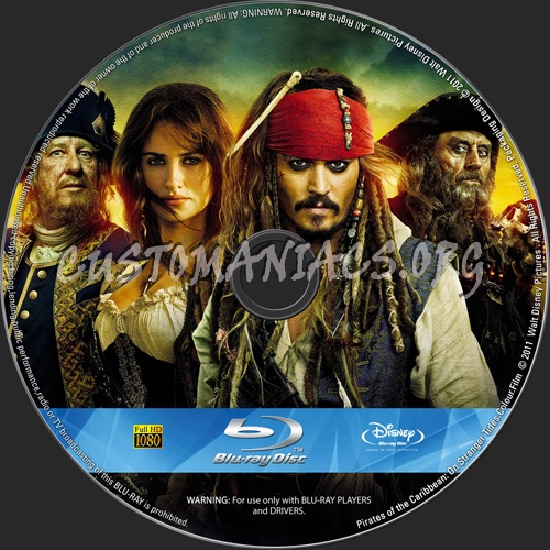 Pirates of the Caribbean On Stranger Tides blu-ray label