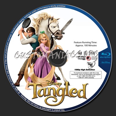 Tangled blu-ray label