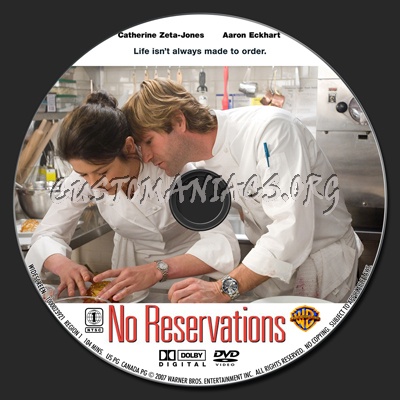 No Reservations dvd label