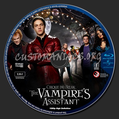 The Vampire's Assistant blu-ray label