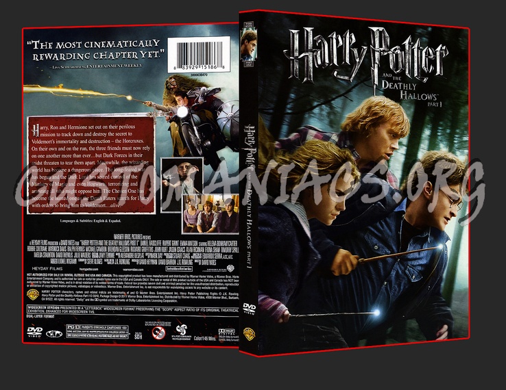 Harry Potter And The Deathly Hallows Part 1 dvd cover