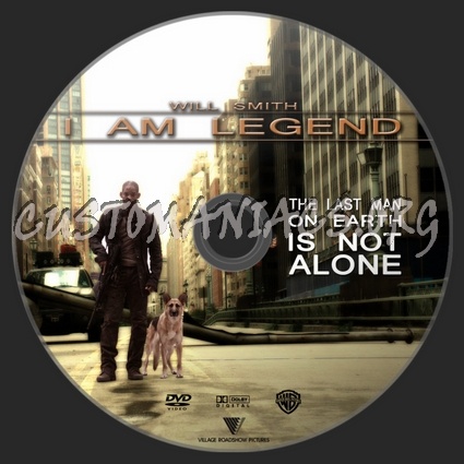 I Am Legend dvd label