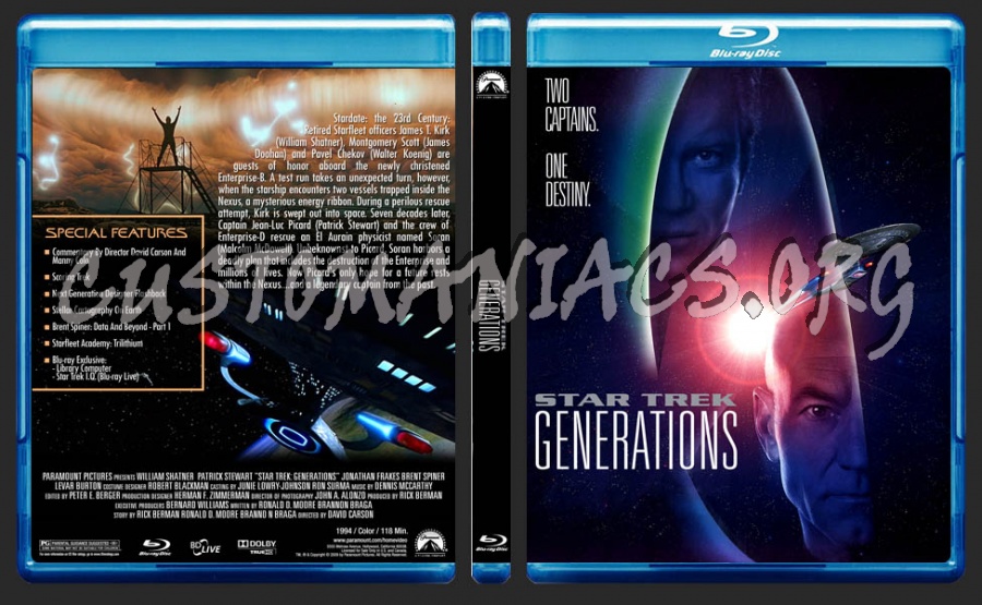 Star Trek VII Generations blu-ray cover