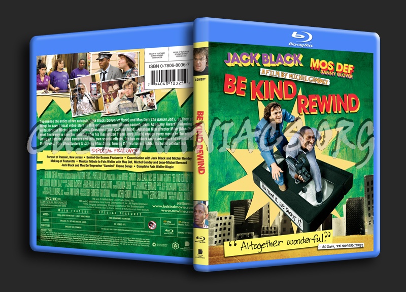 Be Kind Rewind blu-ray cover
