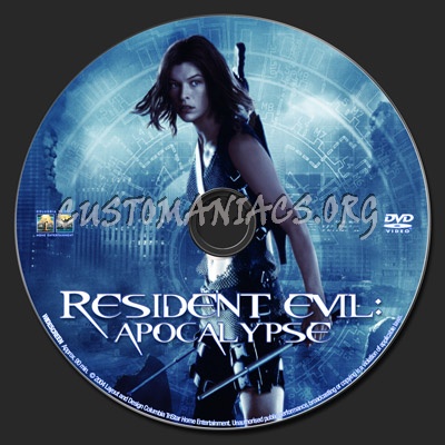 Resident Evil Apocalypse dvd label