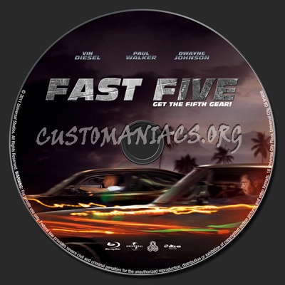 Fast Five blu-ray label