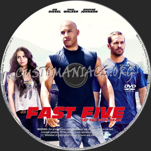 Fast Five dvd label