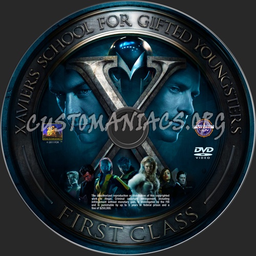 X-Men: First Class dvd label