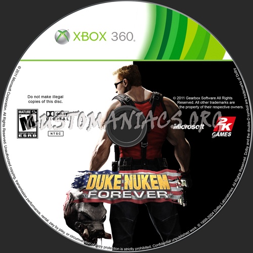 Duke Nukem Forever dvd label