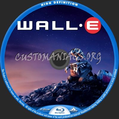 Wall-E blu-ray label