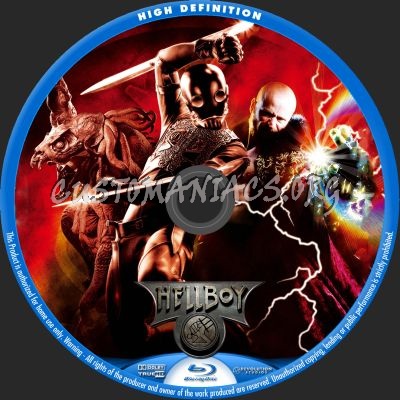 Hellboy blu-ray label