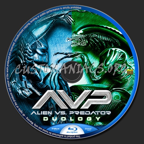 Alien Vs Predator - Duology blu-ray label