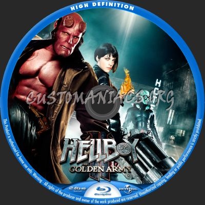 Hellboy II: The Golden Army blu-ray label