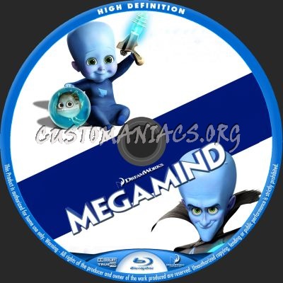 Megamind blu-ray label