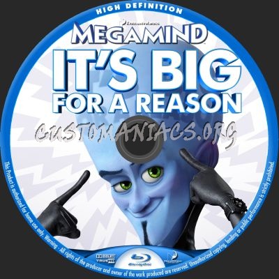 Megamind blu-ray label