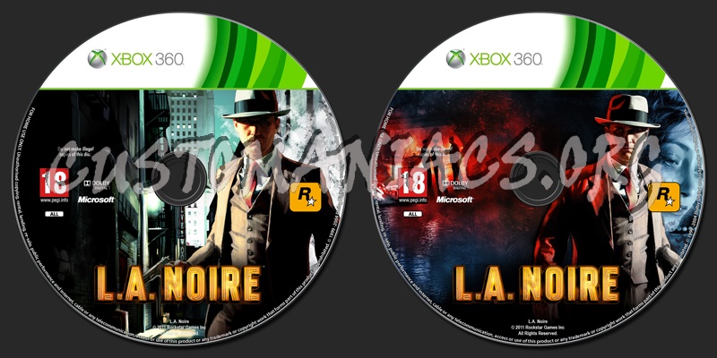 L.A. Noire dvd label