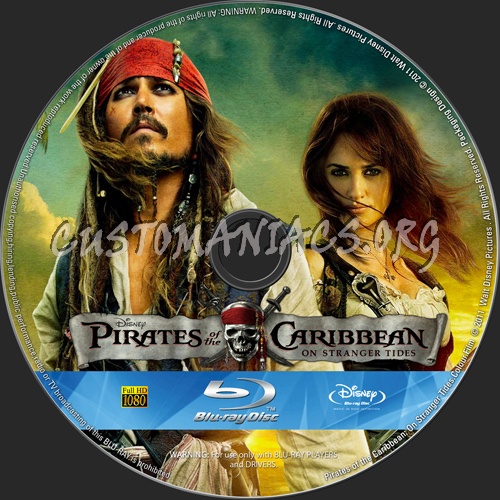 Pirates of the Caribbean On Stranger Tides blu-ray label