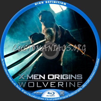 X-Men Origins: Wolverine blu-ray label