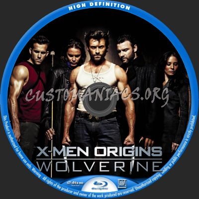 X-Men Origins: Wolverine blu-ray label