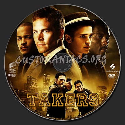 Takers dvd label