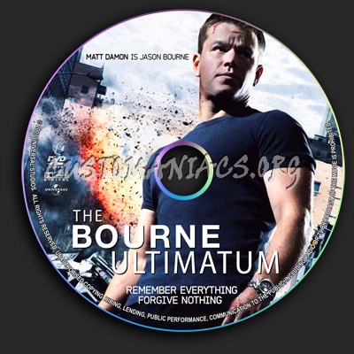 The Bourne Ultimatum dvd label