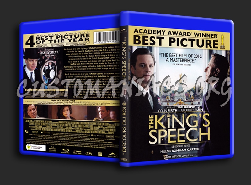 The King's Speech blu-ray cover