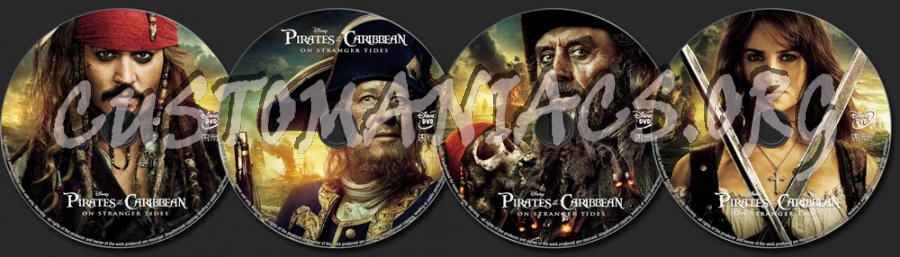 Pirates Of The Caribbean - On Stranger Tides dvd label