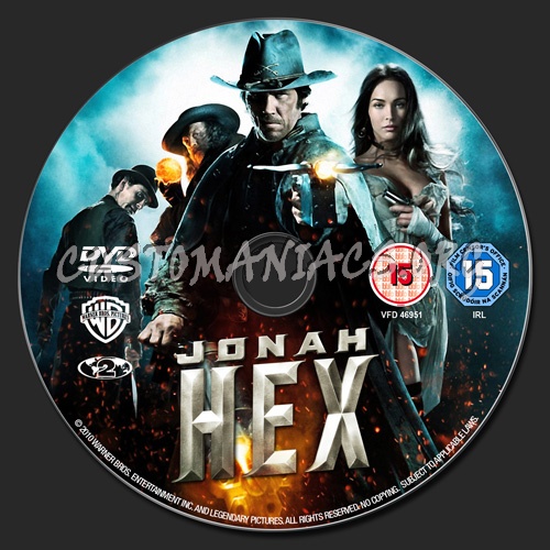 Jonah Hex dvd label