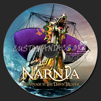 The Chronicles of Narnia The Voyage of the Dawn Treader dvd label