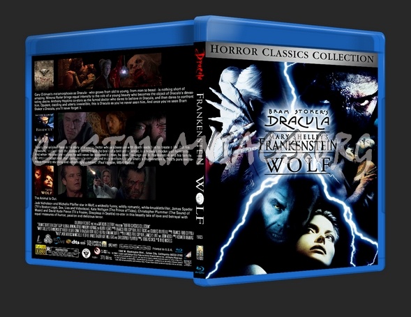 Horror Classics Collection (Dracula / Frankenstein / Wolf) blu-ray cover