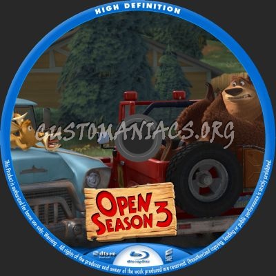 Open Season 3 blu-ray label