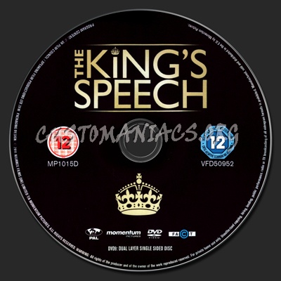 The King's Speech dvd label