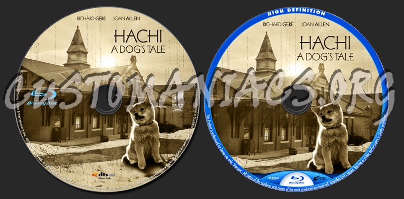 Hachi: A Dog's Tale (Hachiko) blu-ray label