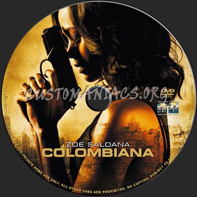 Colombiana dvd label