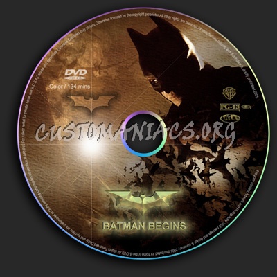 Batman Begins dvd label