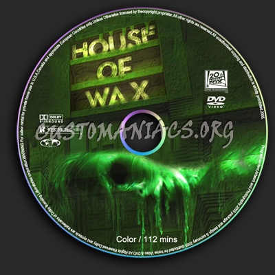 House Of Wax dvd label