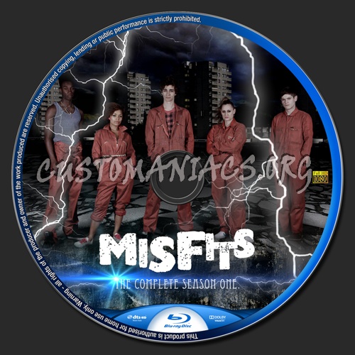 Misfits Season One blu-ray label