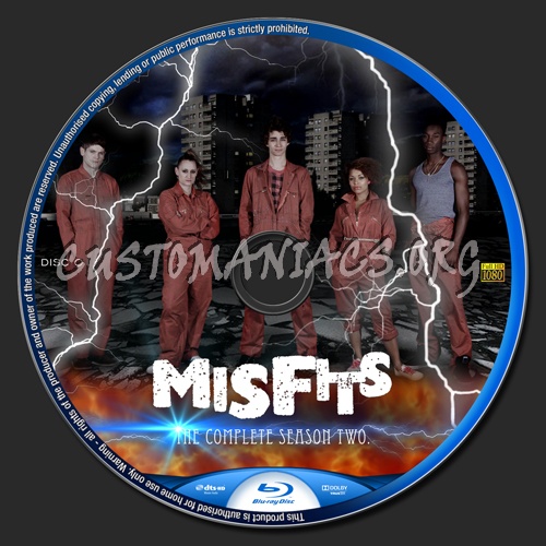 Misfits Season Two blu-ray label