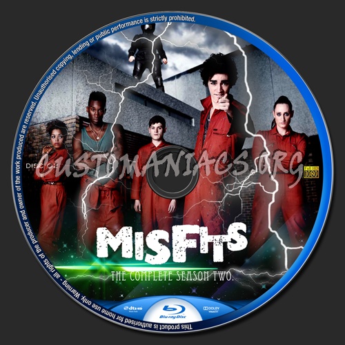 Misfits Season Two blu-ray label