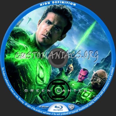 Green Lantern blu-ray label