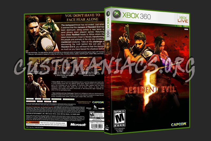 Resident Evil 5 dvd cover