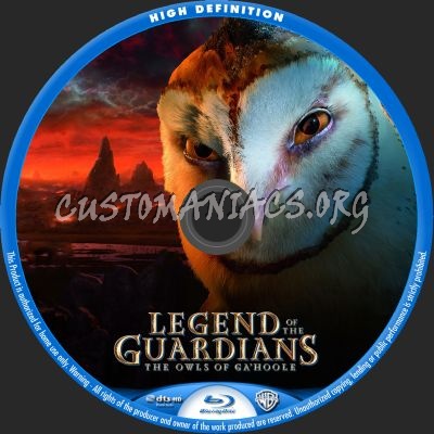 Legend Of The Guardians - The Owls Of Ga'Hoole blu-ray label