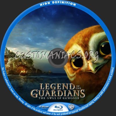 Legend Of The Guardians - The Owls Of Ga'Hoole blu-ray label