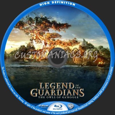 Legend Of The Guardians - The Owls Of Ga'Hoole blu-ray label