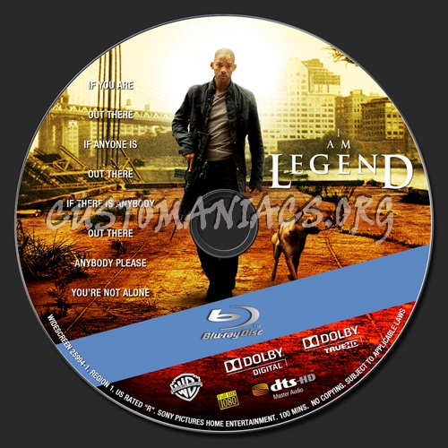 I Am Legend blu-ray label