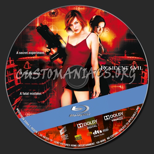 Resident Evil blu-ray label