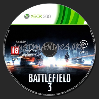 Battlefield 3 dvd label