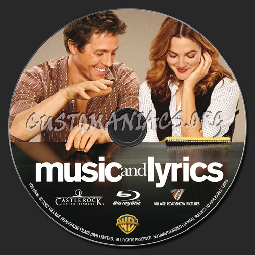 Music and Lyrics blu-ray label