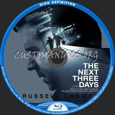 The Next Three Days blu-ray label